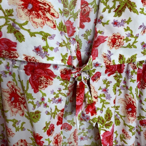 Something Navy Red Poppy Gina Floral Coverup - Picture 5 of 8